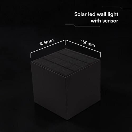  Solarna LED zidna svetiljka sa senzorom LED/9W/3,7V 3000/4000/5000K IP65 2600mAh crna Slike