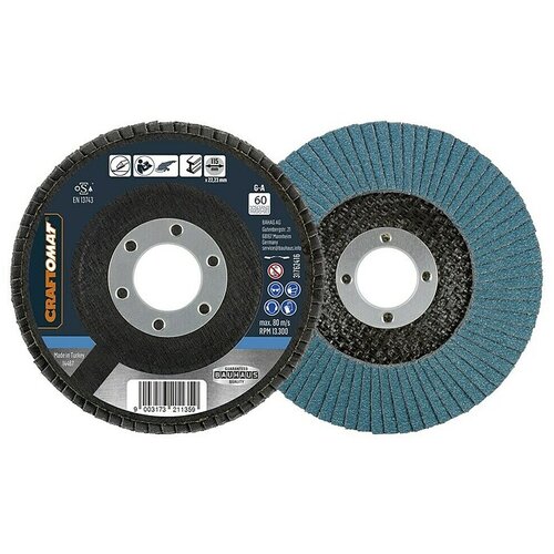 CRAFTOMAT Brusna ploča za metal i drvo (Promjer: 115 mm, Granulacija: 60) Cijene