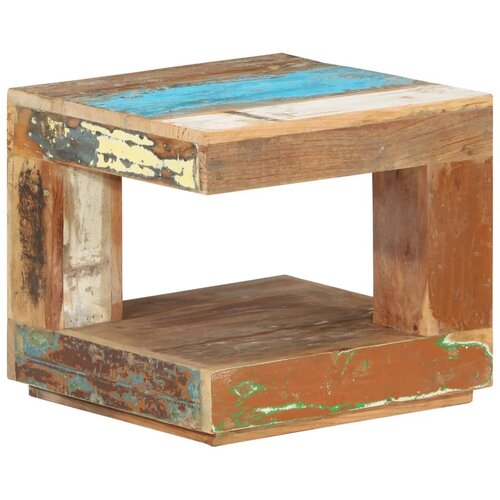  Stolić za kavu 45 x 45 x 40 cm od masivnog obnovljenog drva Slike