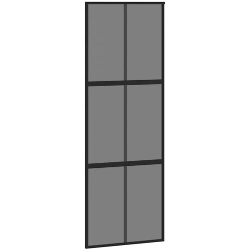  Klizna vrata s priborom crna 76 x 205 cm kaljeno staklo Slike