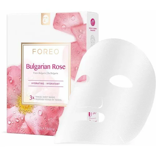 Foreo Hidratantna maska za navlaženo in poživljeno kožo Bulgarian Rose 3-pack
