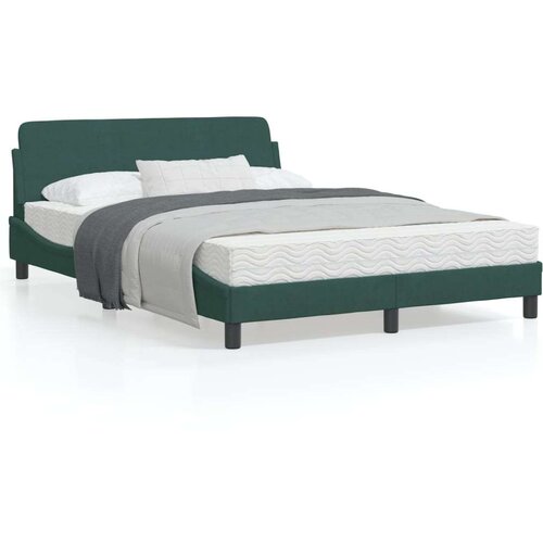  Posteljni okvir brez vzmetnice temno zelen 140x190 cm žamet Cene