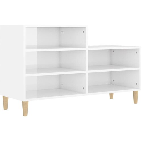 Maison Chic Omarice za obutev - Kopa za čevlje visok sijaj bela 102x36x60 cm inženirski les, (21778310) Slike