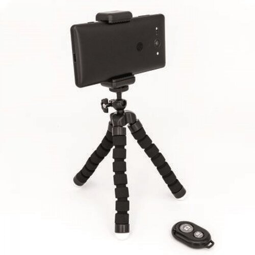 Mediarange Univerzalno mini stojalo tripod, s prilagodljivimi nogami in daljinskim zaklopom Slike