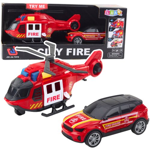  Set: Helicopter, Fire Truck, Fire Department, Lights, Sounds Cene