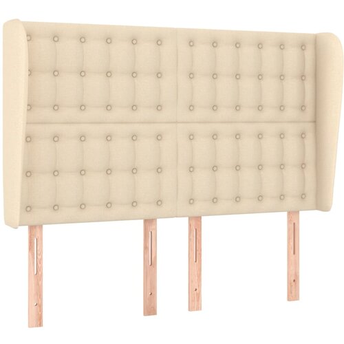 Maison Chic vzglavna omarica - nočna omarica - posteljna omarica z ušesi krem 147x23x118/128 cm blago, (21708279) Cene