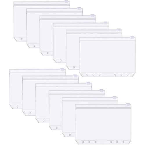 INF A5 PVC torbica na zadrgo za registrator s 6 obročki 12-paket, (21536273) Slike