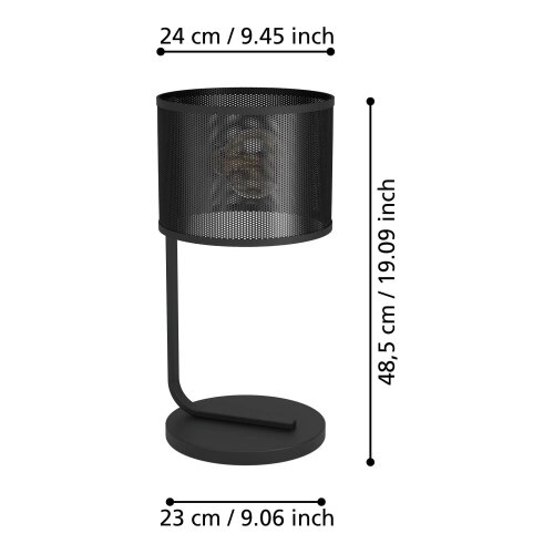 Eglo 43797 - Stona lampa MANBY 1xE27/40W/230V Slike