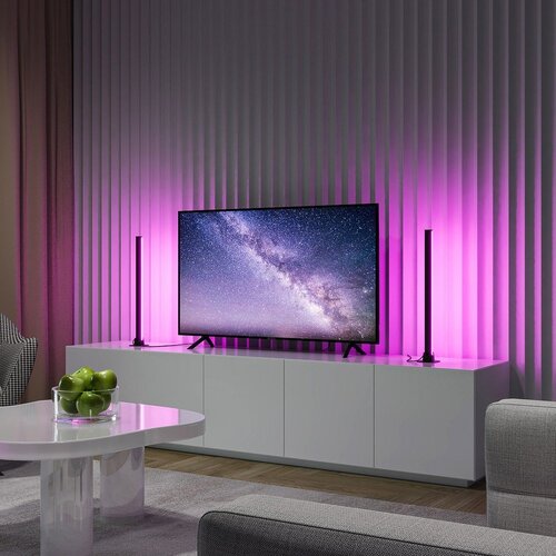Trio Leuchten Črna namizna svetilka z LED z daljinskim upravljalnikom in RGB - Arnold Cene