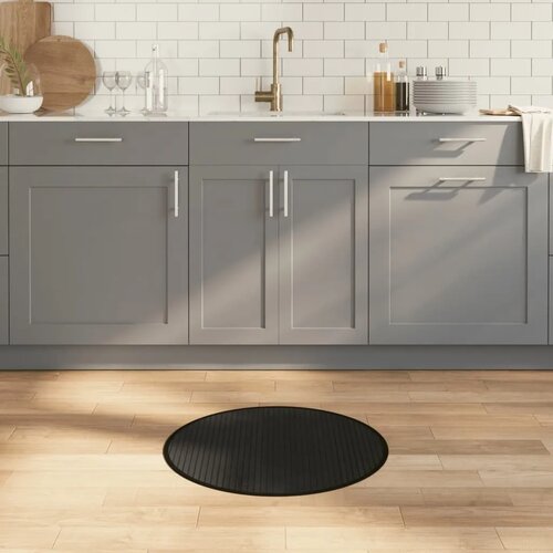  Okrugli tepih crni 60 cm bambus - Crna 60 cm Slike