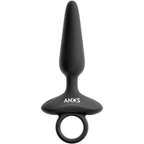 Anos Flexible Butt Plug with Vibrations Black Slike