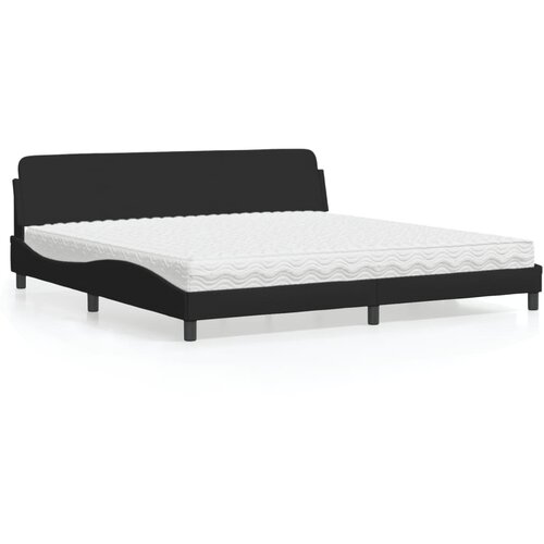 vidaXL Krevet s madracem crni 200x200 cm od tkanine Cijene