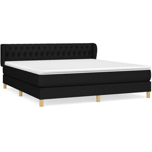 Maison Chic Box spring postelja - Vzmetna postelja z vzmetnico črna 180x200 cm blago SL14585, (21884826) Cene