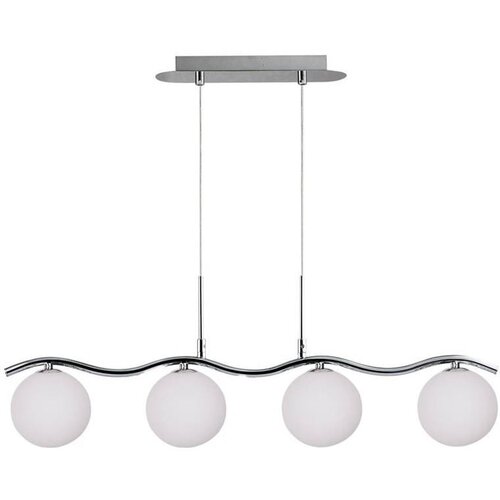 Candellux Lighting Viseča svetilka v srebrni barvi s steklenim senčnikom 12x79 cm Ramon - Candellux Lighting Cene