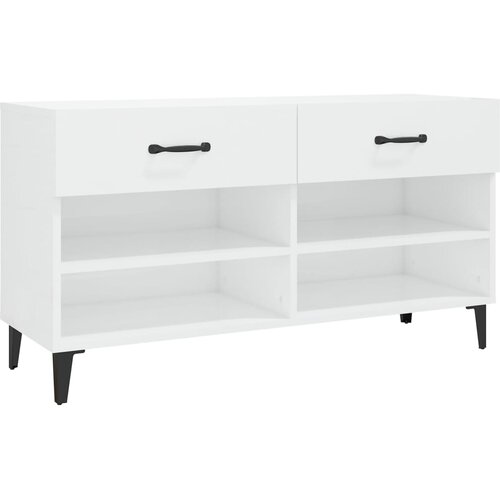 Maison Chic Omarice za obutev - Kopa za čevlje visok sijaj bela 102x35x55 cm inženirski les, (21778212) Slike