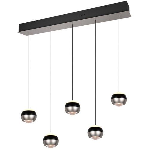 Trio Select Črna/v srebrni barvi LED viseča svetilka Orbit &amp;ndash; Slike