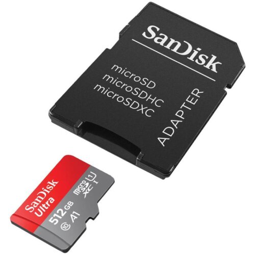 San Disk Ultra microSDXC 512GB + SD Adapter 150MB/s A1 Class 10 UHS-I Cene