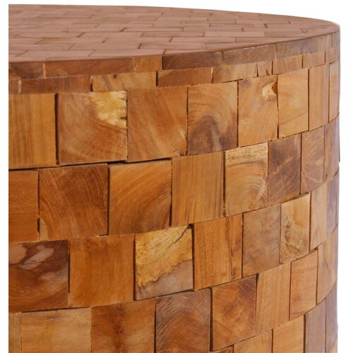 Maison Chic Klubska mizica - kavna mizica - Nizka mizica 60x60x35 cm trdna tikovina, (21754572) Cene