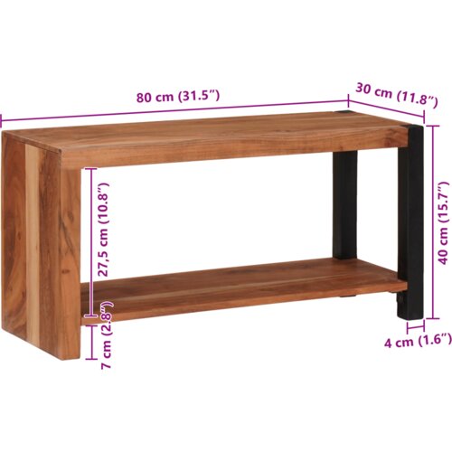 VidaXL Police za knjige Smeđa, Crna 80 x 30 x 110 cm Slike