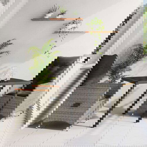  Set od 5 komada vrtne blagovaonice s jastučićima Sivi poli ratan Cijene