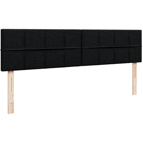  Otomanski krevet s madracem i LED crni 160x200cm tkanine Slike