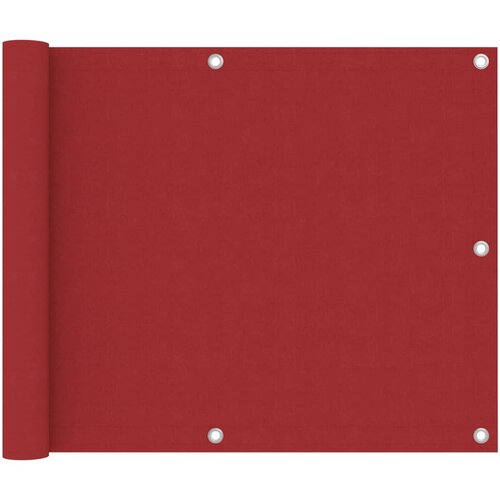 Balkonski zastor crveni 75 x 600 cm od tkanine Oxford Slike