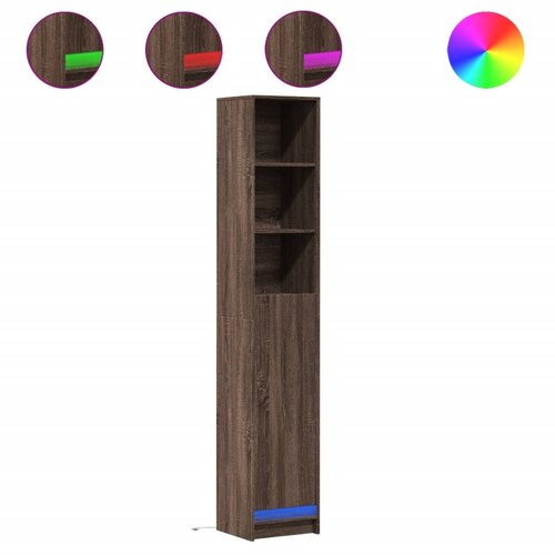Maison Chic Komoda - Predalnik z LED rjavi hrast 36x32,5x200 cm inženirski les, (21718845) Cene