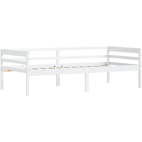  Okvir za krevet od masivne borovine bijeli 90 x 200 cm Slike