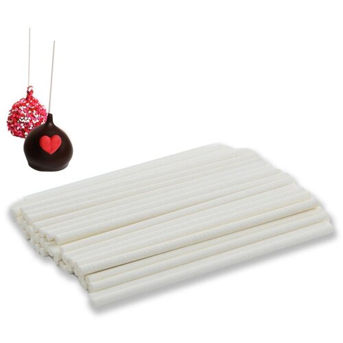Orion Palčke za lizike in cake popse, papirnate, bele, 11,5 cm, 50 kosov., (5000037144) Cene