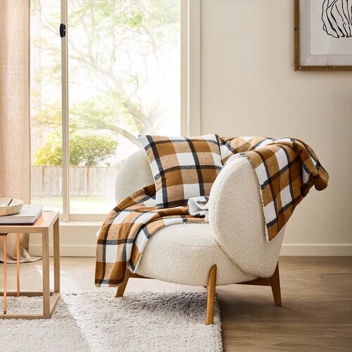 Douceur d int&amp;eacute;rieur Okrasna blazina 45x45 cm Ecossais &amp;ndash; Slike