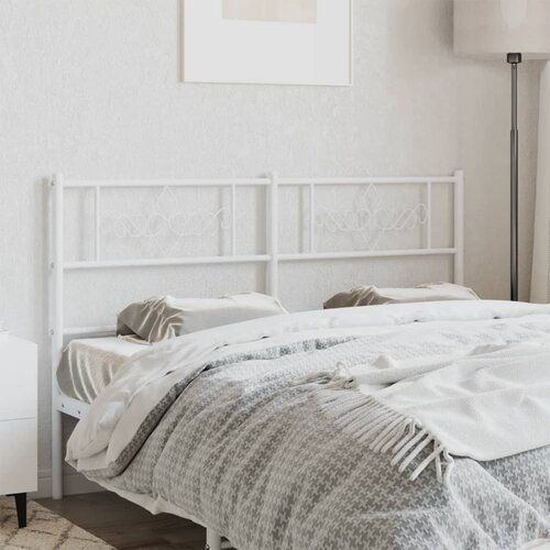 vidaXL Kovinsko vzglavje belo 120 cm Cene