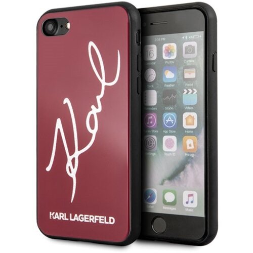 Karl Lagerfeld KLHCI8DLKSRE za iphone 7, 8, se 2020 prozorna za&amp;scaron;čita za telefon - glitter script Slike
