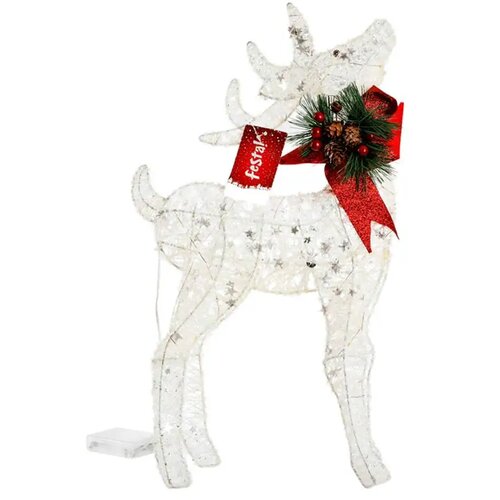  Holwy, novogodišnja dekoracija, jelen, svetlucavi, bela, 51cm ( 760083 ) Cene