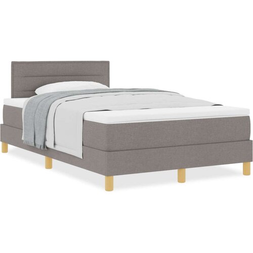 Box Spring Krevet s Madracem Taupe 120x200 cm Tkanina Slike