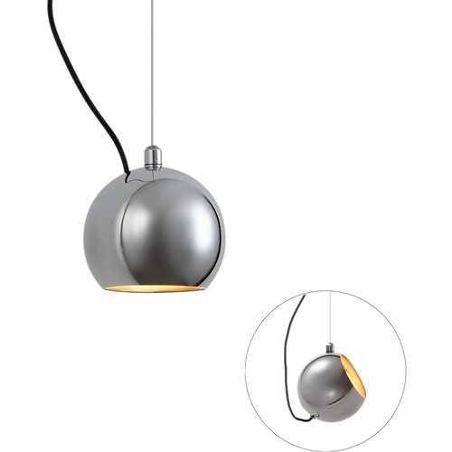 QAZQA Design hanglamp chroom voor railsysteem 1-fase - Slimline Sara Slike