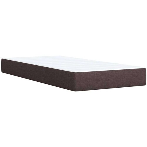  Krevet s oprugama i madracem tamnosmeđi 80x200 cm od tkanine Slike