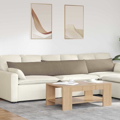  Jastučići za sofu 2 pcs Sivo-smeđa 200 x 40 cm tkanina Slike