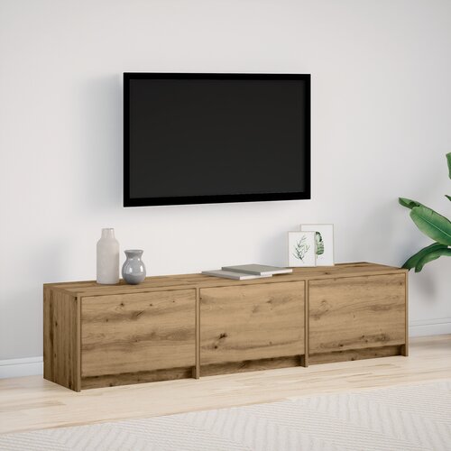 vidaXL TV Ormar s LED funkcijom od Hrasta 165x34x40 cm Konstruirano Drvo Cijene