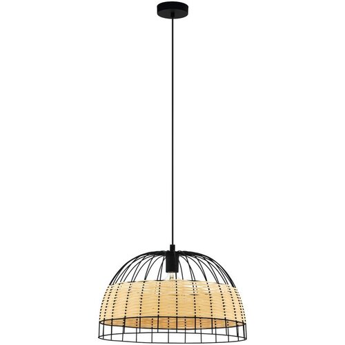 Eglo viseća lampa anwick E27 50 cm crna/ratan 43312 Cene