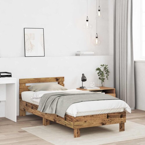  Okvir kreveta s uzglavljem Staro drvo 80 x 200 cm Cijene