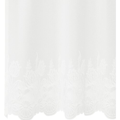VidaXL Zavjese sa zavjesama Cvjetni Bijela 500 x 220 cm Poliester Slike