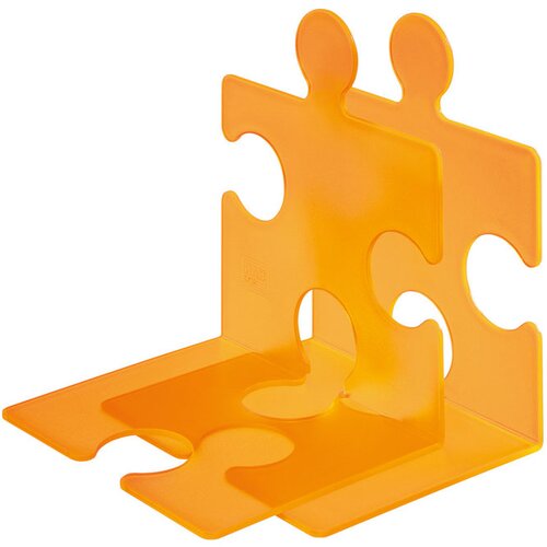Han držalo za knjige/cd-je puzzle, prosojno oranžna, 2 kosa Cene