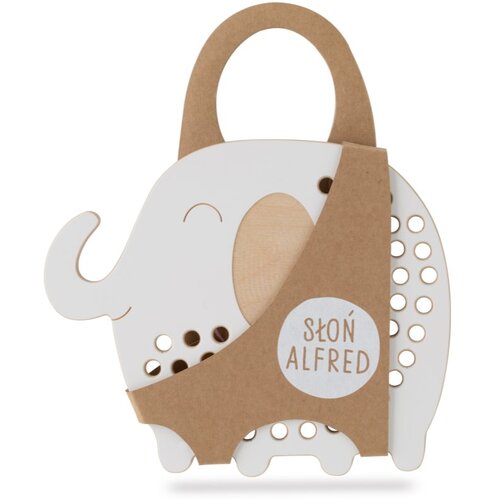 Milin Big Wooden Lacing Toy Elephant Oliver aktivnostna igrača 19,5 cm x 16 cm x 0,7 cm 1 kos Cene