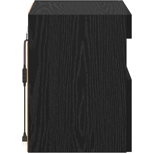  zidni ormari S LED lampica 2 pcs Crni hrast 40 x 30 x 40 cm Slike