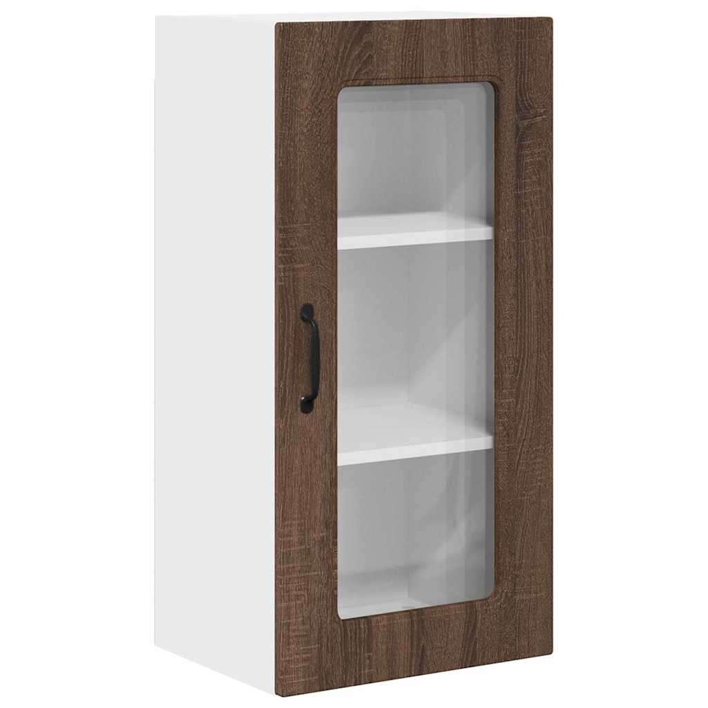  Zidni kuhinjski ormarić Zidne 2 pcs Smeđi hrast 40 x 31 x 80 cm Slike