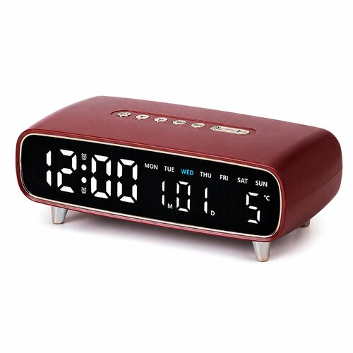 INF Večnamenska LED digitalna budilka s temperaturo in nočno lučko Red, (5000562892) Cene