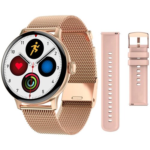 INOX LCD pametna ura touch 2 pasova BT 5.0 Android in iOS LUXURY zlata Cene