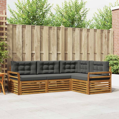  Set vanjskih sofa 4 kom. Prirodna i antracit Smeđa 250 x 170,5 x 73 cm Cene