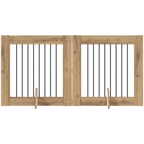  Vrata za pse s postoljem 2 pcs Hrast artisan 80 x 80 cm Slike