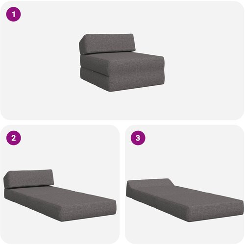 SOFA na razvlačenje Svjetlosiva 60 x 70 x 41 cm Tkanina Slike